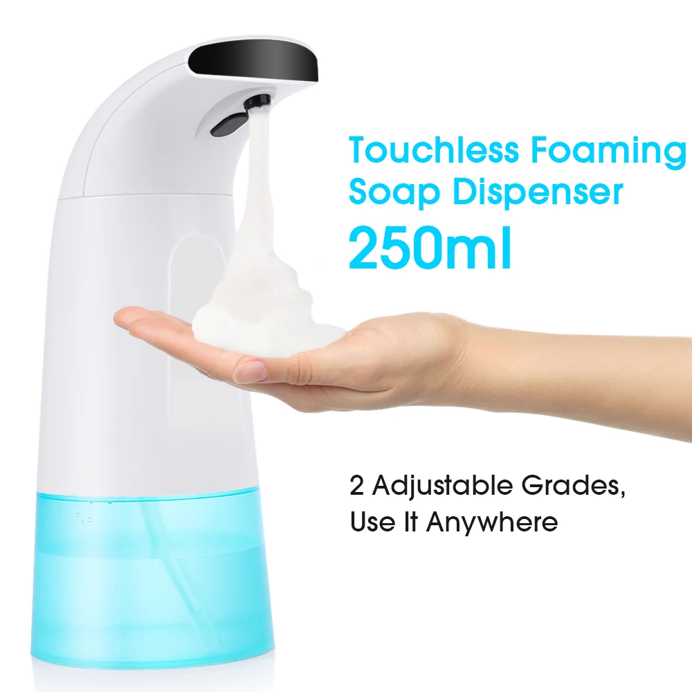 

Foam Soap Dispenser 250ml Hand Wash Washer Infrared Sensing Automatic Portable Foam Liquid Soap Dispenser for Bathroom Kitchen