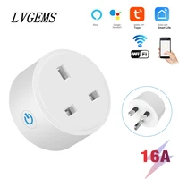 tuya wifi uk smart socket plug adapter wireless remote voice control power monitor electrical outlet for google home alexa