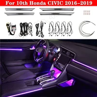 ambient light for 10th honda civic 2016 2019 button and app control decorative led 64 colors atmosphere lamp illuminated strip