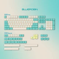 2020 new arrival 1 set pbt dye sublimation bluerobin theme keycaps for mx switch mechiancal keyboard key cap xda profile