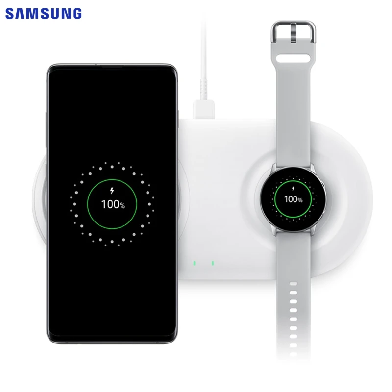 Samsung быстрый беспроводной зарядный коврик EP-P5200 для samsung Galaxy Watch Active Note 10 iPhone Xs Xiaomi 9 S10 S10Plus S10X