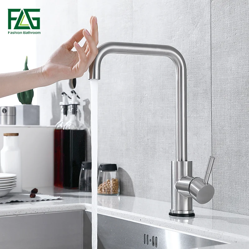 

FLG Sensor Kitchen Faucets Brushed Touch Inductive Sensitive Faucets Mixer Water Tap Single Handle Dual Outlet Water Modes
