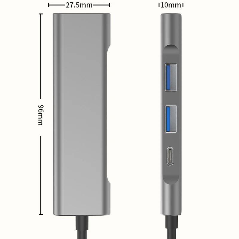Концентратор 4 в 1 USB 3 0 HDNI 4K 5 Гбит/с кардридер SD/TF зарядка PD для ноутбука планшета