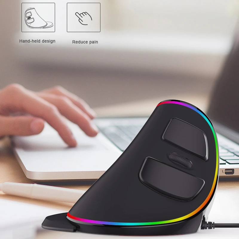 CHYI M618 Plus эргономичная Вертикальная игровая мышь проводная USB оптическая