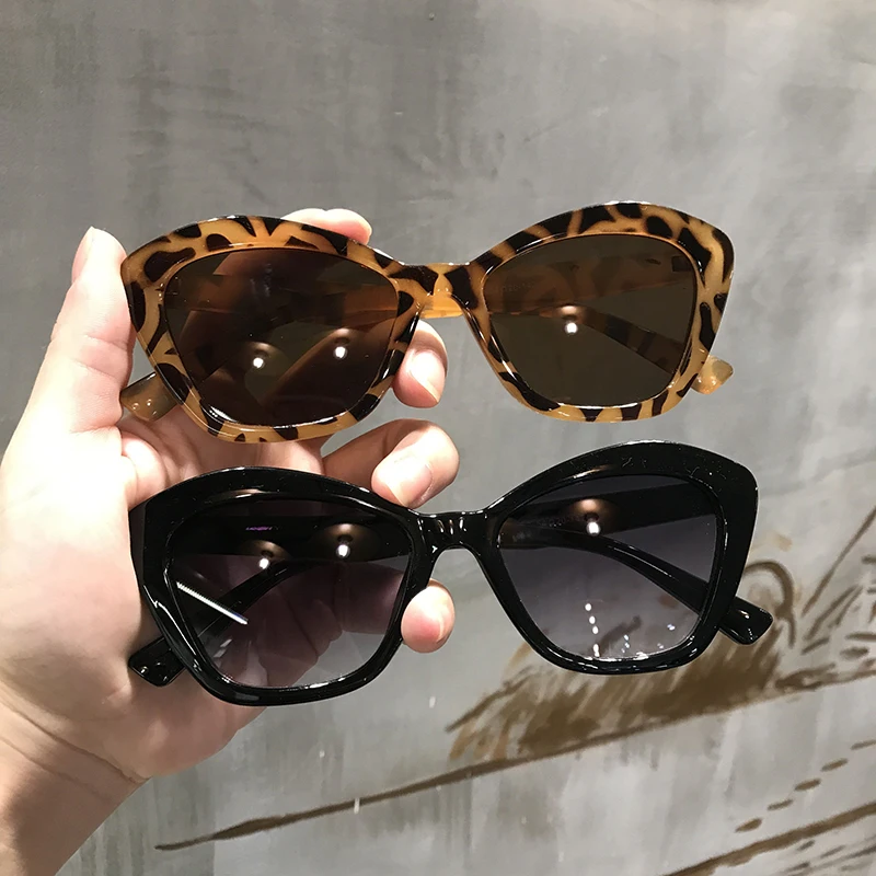 Женские леопардовые солнцезащитные очки Vazrobe Винтажные Солнцезащитные кошачий