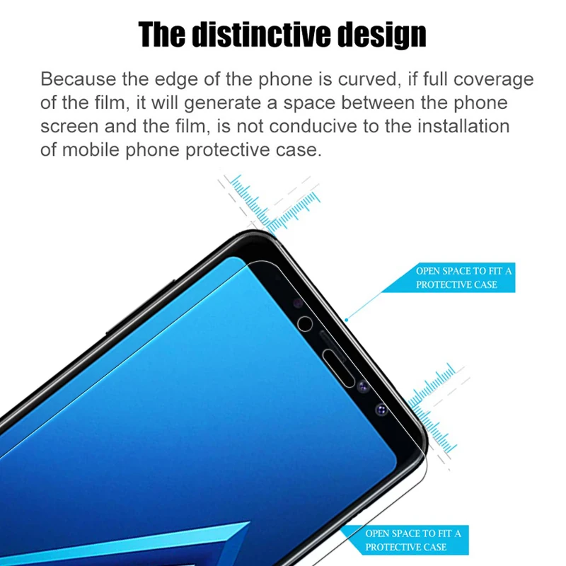 3 Pack Protective glass on for Samsung Galaxy A8 2018 screen protector Plus a8plus tempered film | Мобильные телефоны и