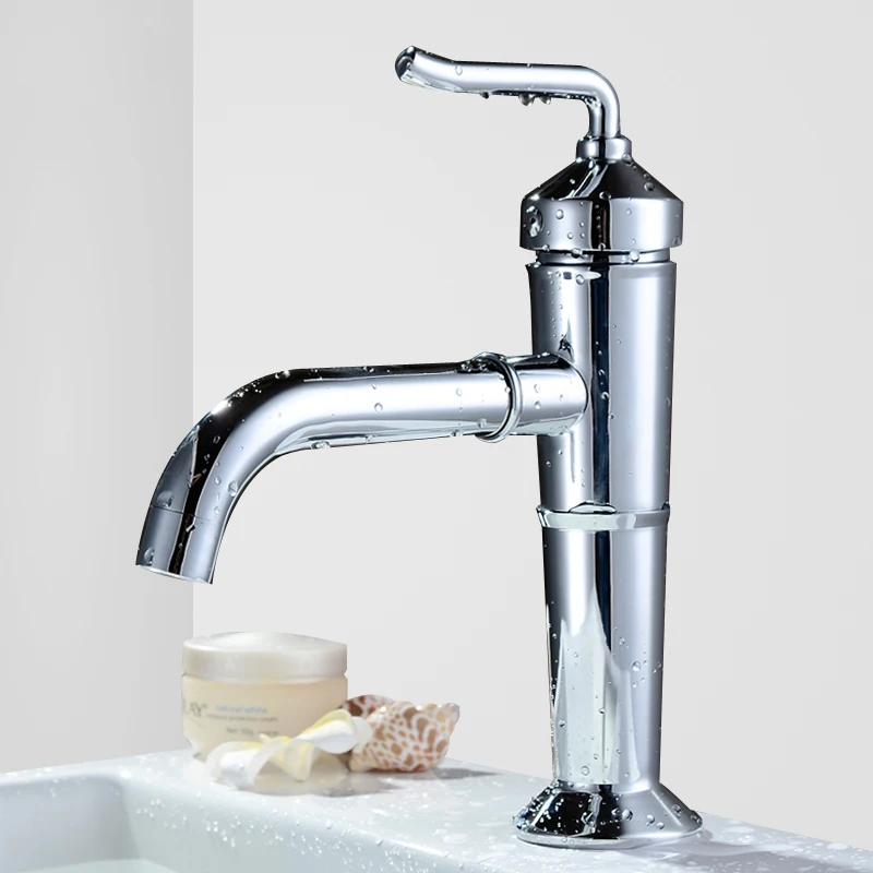 Смесители для раковины хромированный латунный смеситель с одной ручкой горячей