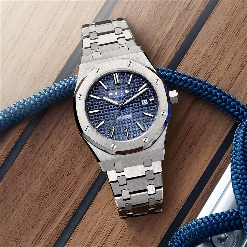 

FEICE Latest Design Superior Quality Men's Luxury Mechanical Casual Watch Sapphire Crystal Luminous Hands Sports Wristwatch