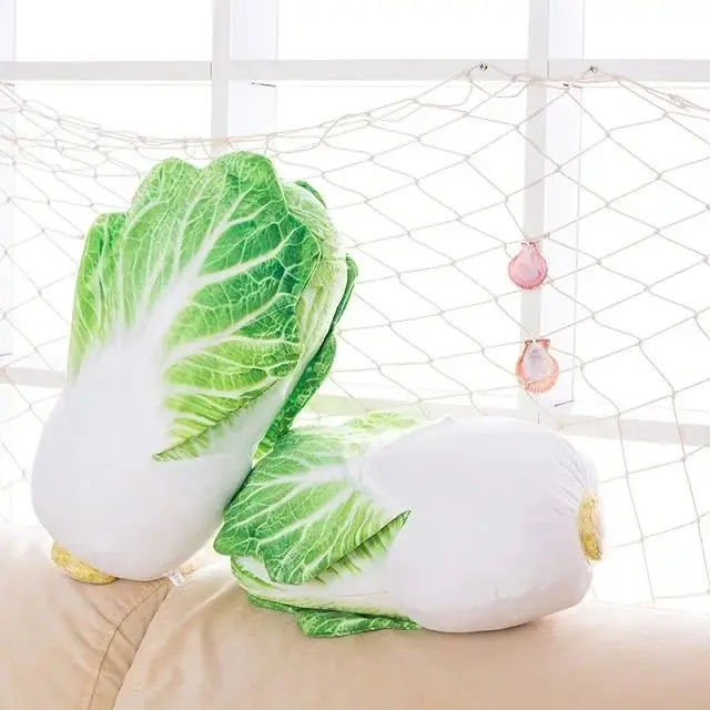 

candice guo plush toy emulational vegetable Chinese Cabbage soft stuffed cushion printing sofa pillow birthday Christmas gift 1p