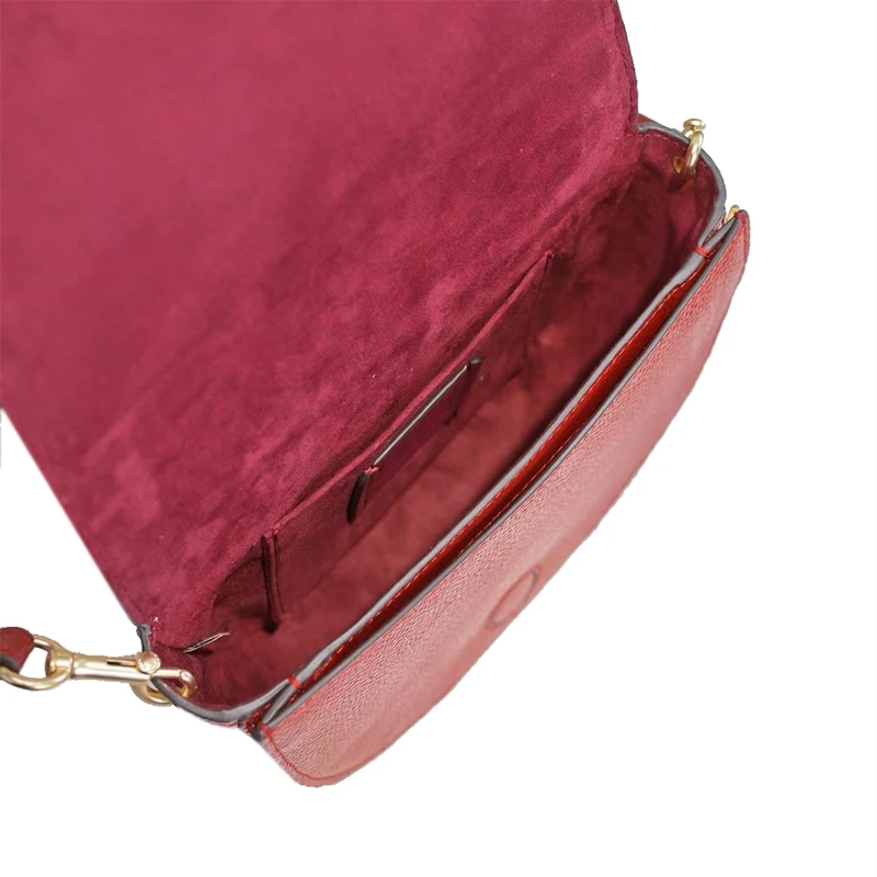 

Lady's Pprint Magnetic Closure Single Shoulder Bag Messenger Bag Half Moon Bag Saddle Bag Light Luxury