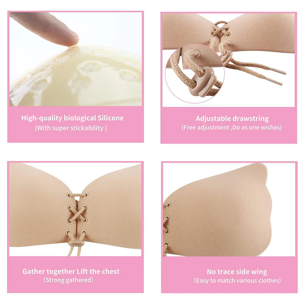 Jomago бюстгальтер без бретелек женский невидимый невидимка Плюс Размер пуш ап