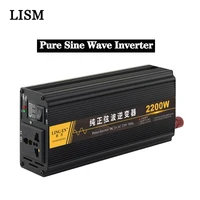 lism 2200w 12v 60v to ac 220v pure sine wave inverter high power transformer battery power boost led digital voltage converter