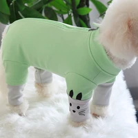 pet dog jumpsuit autumnwinter combed cotton puppy clothes protect belly overalls for small dogs pajamas long sleeve sweatshirt