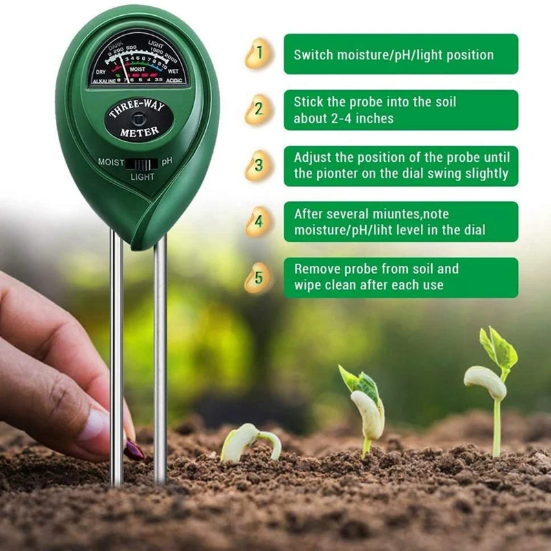 

TOP Soil Light Moisture PH Meter Tester Digital Analyzer Test Detector for Garden Plant Flower Moist Tester Garden Tool