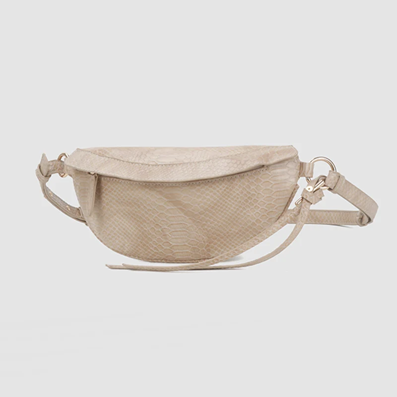 White waist pack Серпантин поясная сумка Женская Роскошная поясная сумка высокого качества модная сумка через плечо нагрудная сумка из искусственной кожи Брендовая женская сумка через плечо - Цвет: White waist pack