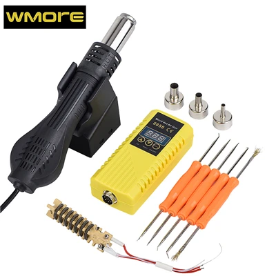 Yellow3 WMORE микро горячий Воздушный пистолет 8858 BGA паяльная станция 700 Вт 220 В тепловой пистолет горячий воздух воздуходувка керамический нагреватель паяльная станция наборы - Цвет: Yellow3