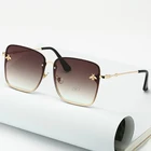 Солнцезащитные очки в стиле ретро UV400 для мужчин и женщин, брендовые дизайнерские модные градиентные солнечные очки с синей большой оправой в винтажном стиле, 2021