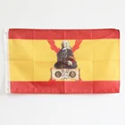 Флаг испанской империи с крестом бордового цвета, флаг Испании 150x90 см, баннер 3x5 футов, 100D, Полиэстеровые латунные люверсы
