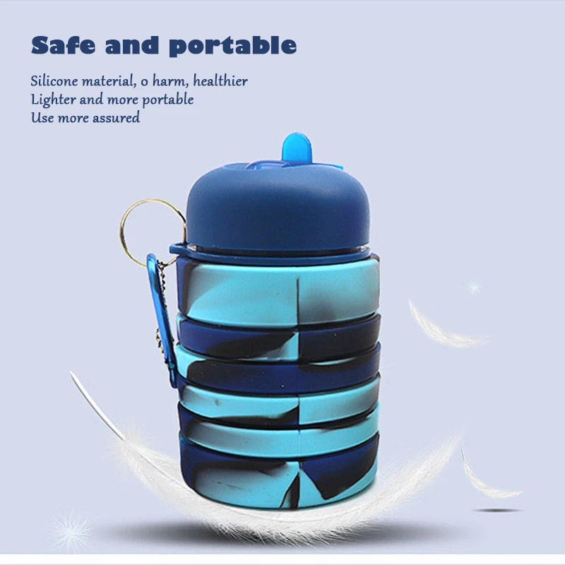 500 мл бутылка для воды камуфляжная Портативная Складная чашка спорта на открытом