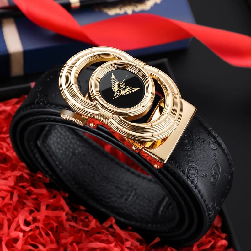 Мужские ремни WILLIAMPOLO ремень из натуральной кожи с автоматической пряжкой