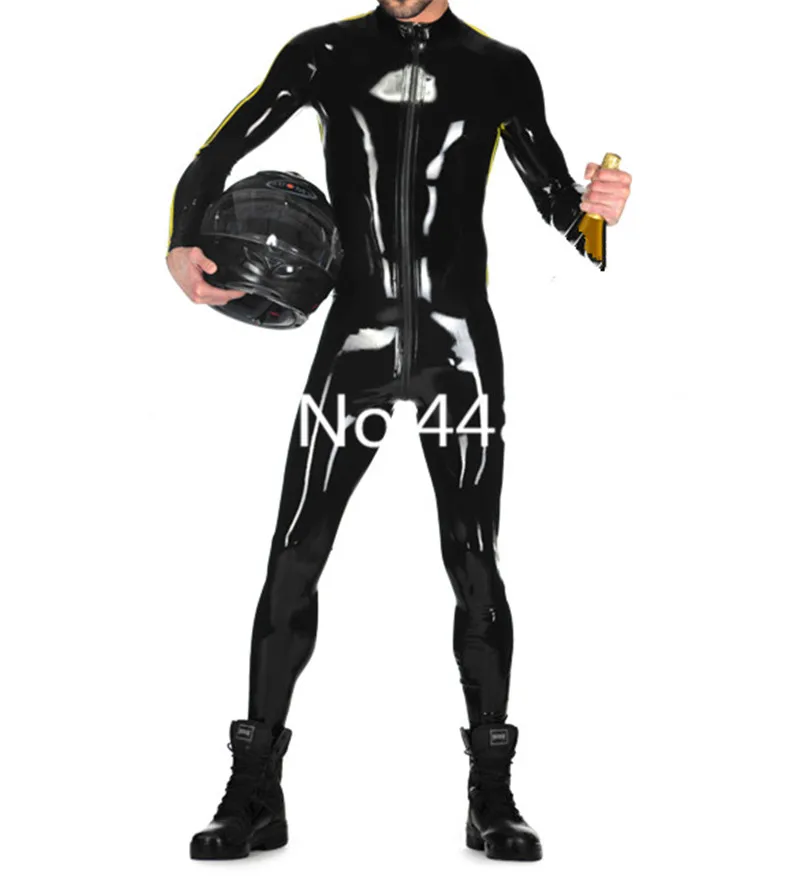 

Nature Handmade Latex Zentai Suit Latex Rubber Men's Catsuit Sexy Bodysuit With Front Zip (No Sock) for Males