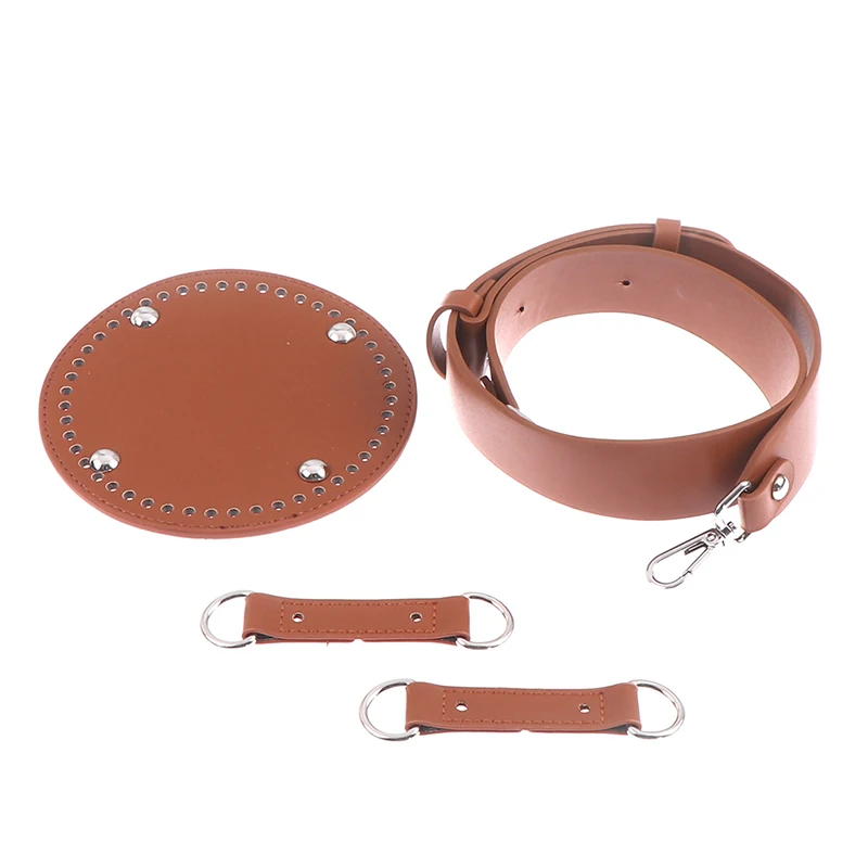 

Wide Shoulder Strap Woven Bag Set Leather Bag BottomHandmade Handbag Accessories For DIY Bag Backpack Woven Bucket Bag