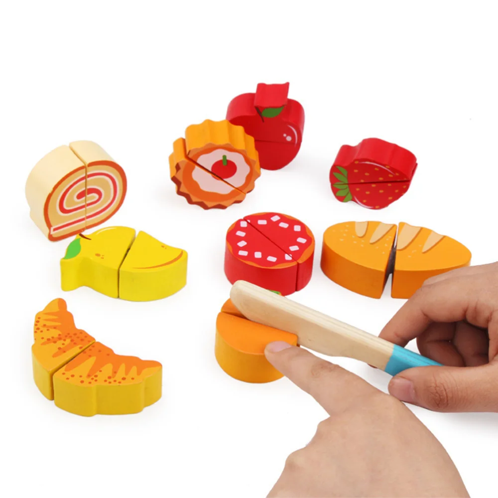 

Educational Playthings Toys Learning Wooden Emulational Casher Fruit Store Kids