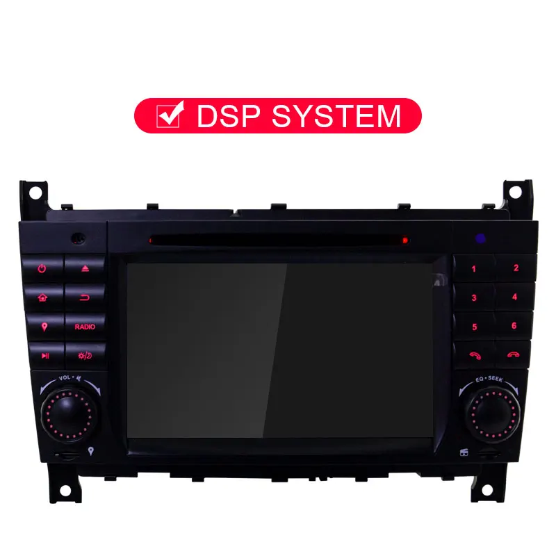 JDASTON Android 9,0 автомобильный dvd-плеер для Mercedes Benz Sprinter W203 A180 Viano Vito a-класс gps стерео 2 Din автомагнитола 4g+ 64g dsp - Цвет: With DSP