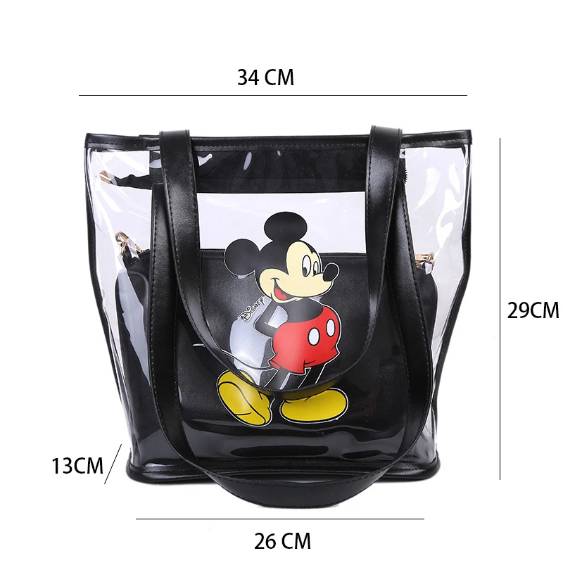 Женская прозрачная сумка-тоут две прозрачные Сумки из искусственной кожи сумки