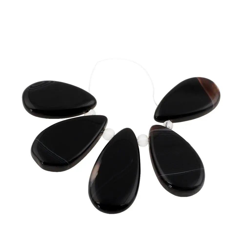 Подвески из натурального камня 5 шт./компл. подвески с отверстием в 1 мм для