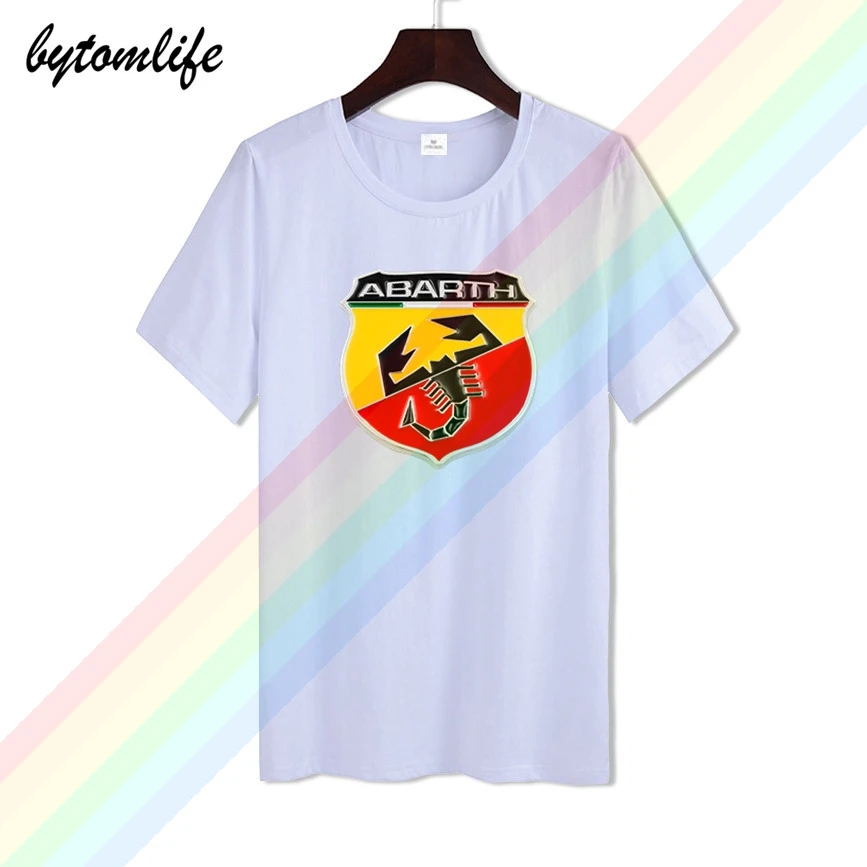 Футболка Abarth в стиле ретро с изображением черного скорпиона летняя черная