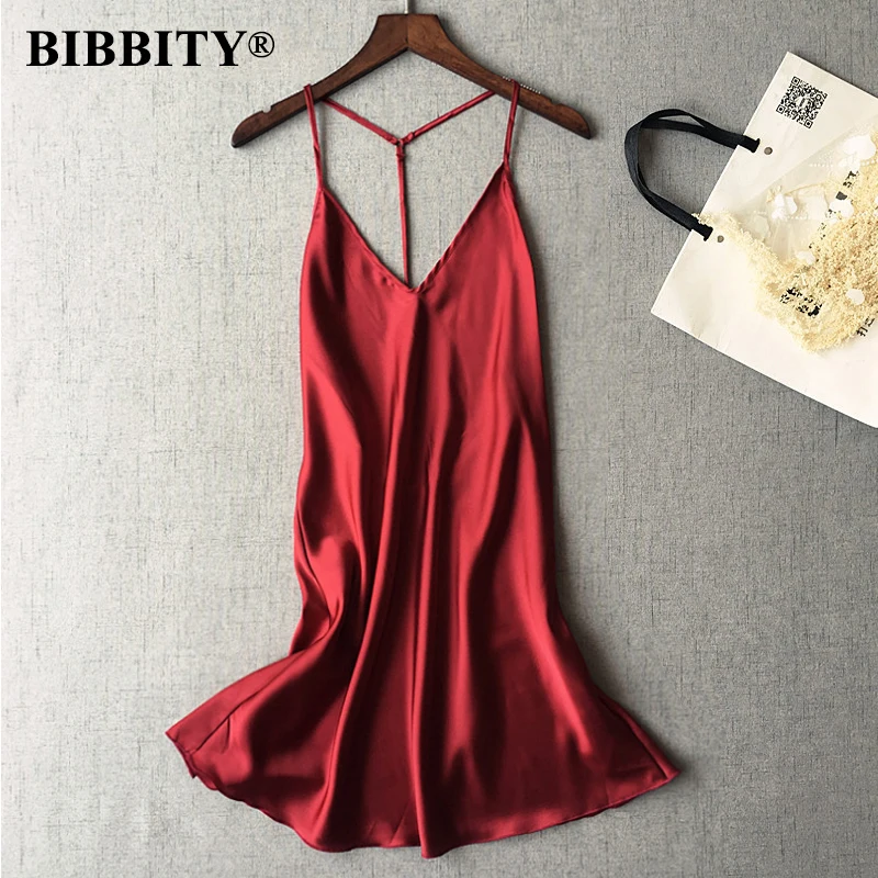 Новые женские сексуальные пижамы атласные ночные рубашки Saked Sack Ночная рубашка