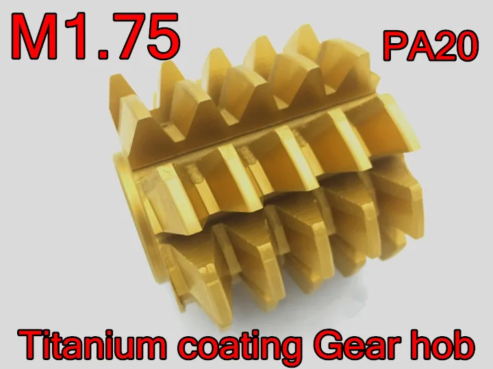 

Livter M1.75 modulus 55*45*22mm Inner hole PA 20 degrees HSS Titanium coating Gear hob Gear cutting tools Free shipping