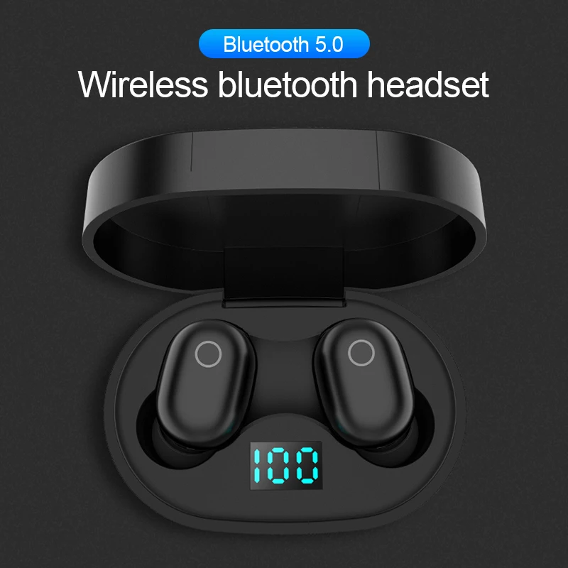 TWS беспроводные Bluetooth-наушники с светодиодный фоном и светодиодным дисплеем