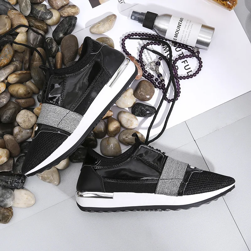 Женские кроссовки Повседневная обувь на плоской подошве Обувь из дышащей сетки