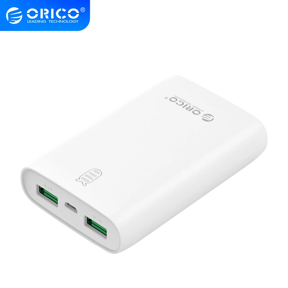 Внешний аккумулятор ORICO 6000 мАч с двойным выходом внешний для зарядки мобильный