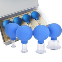 vacuum cupping cups set kit family vacuum cans rubber head glass suction body massage health care tools chinese medical therapy