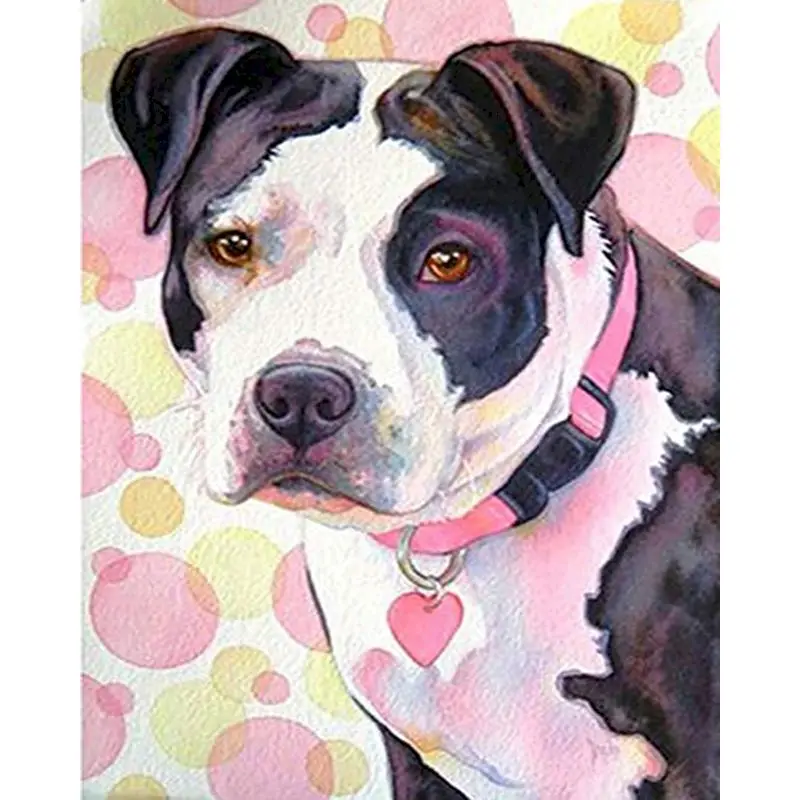

GATYZTORY Diamond Painting Cross Stitch Dog Diamond Embroidery Animals 5D DIY Mosaic Full Drill Decoration Home