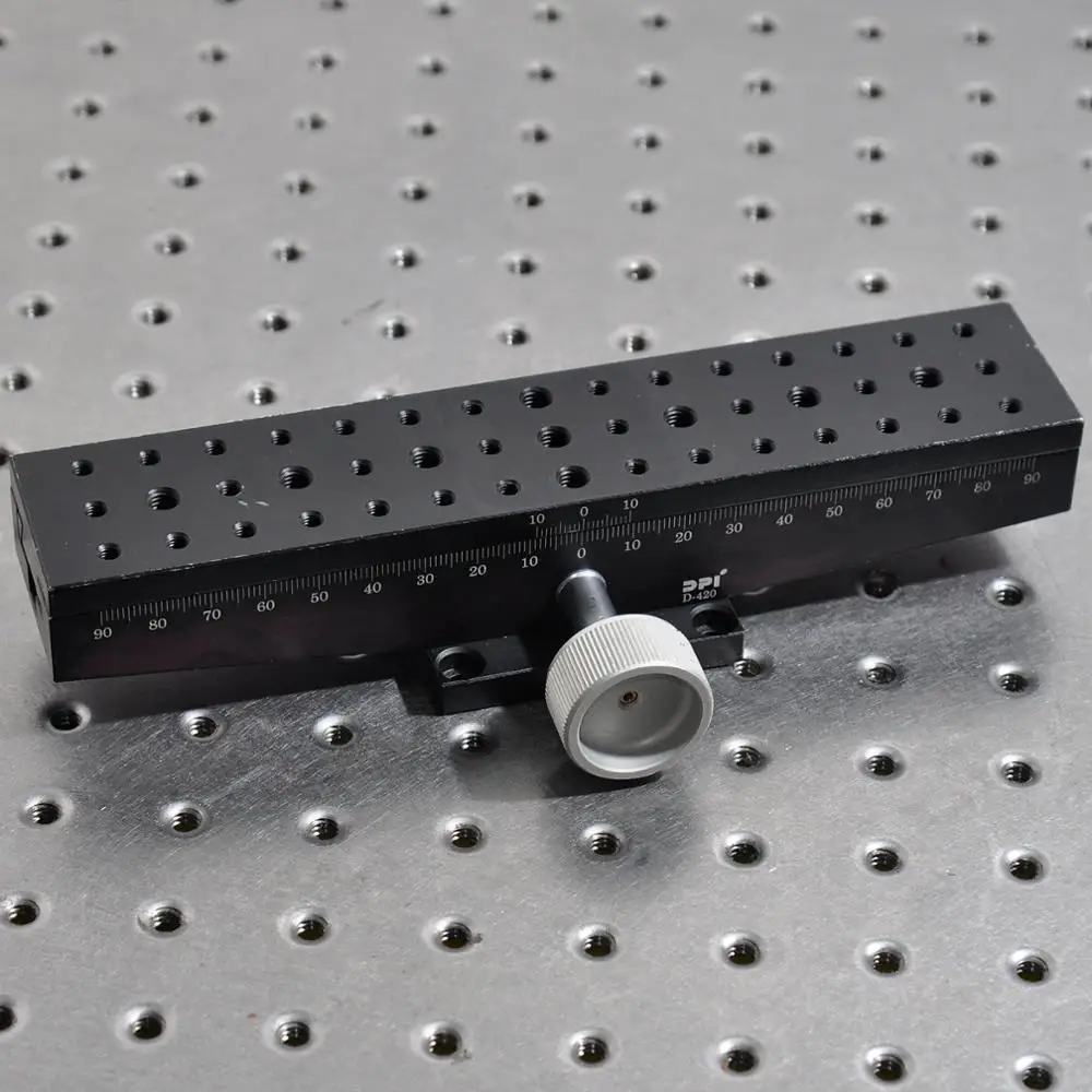 

Y-axis DPI D-420 manual precision knob two-way guide dovetail groove displacement slide 40*200mm aluminum