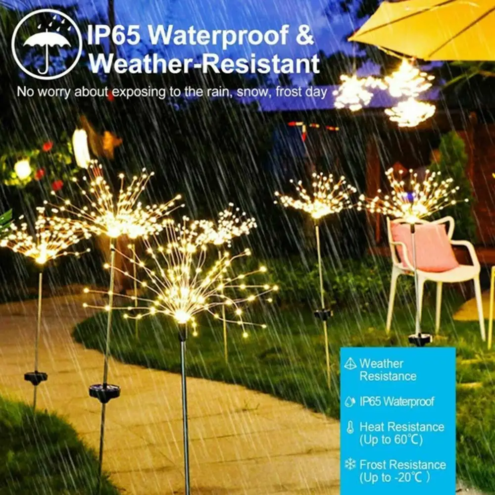 

Фейерверк строка светильник солнечный светильник энергии Пейзаж напольный светильник, свадьбы, праздника, на рост 90/120/150/200 светодиоды Твор...