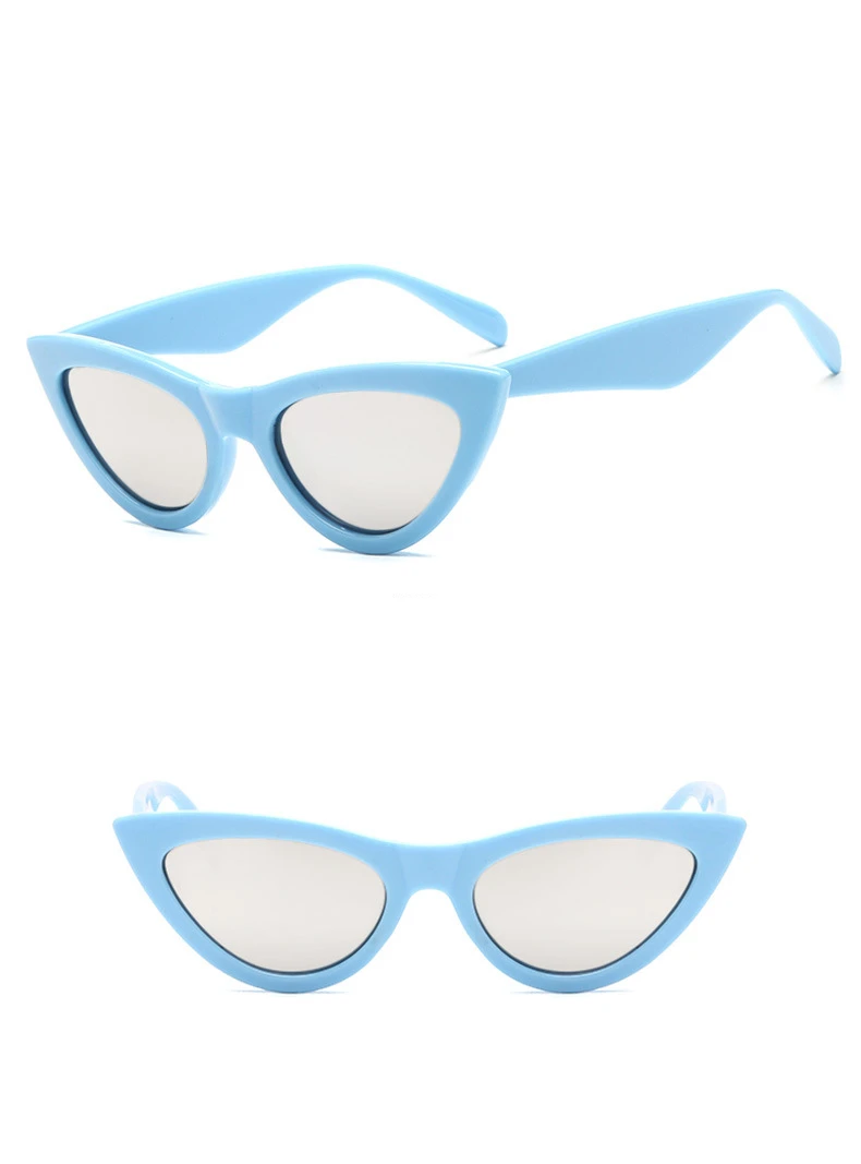 

Солнцезащитные очки женские модные солнцезащитные очки кошачий глаз Европейская и американская маленькая оправа солнцезащитные очки с пе...