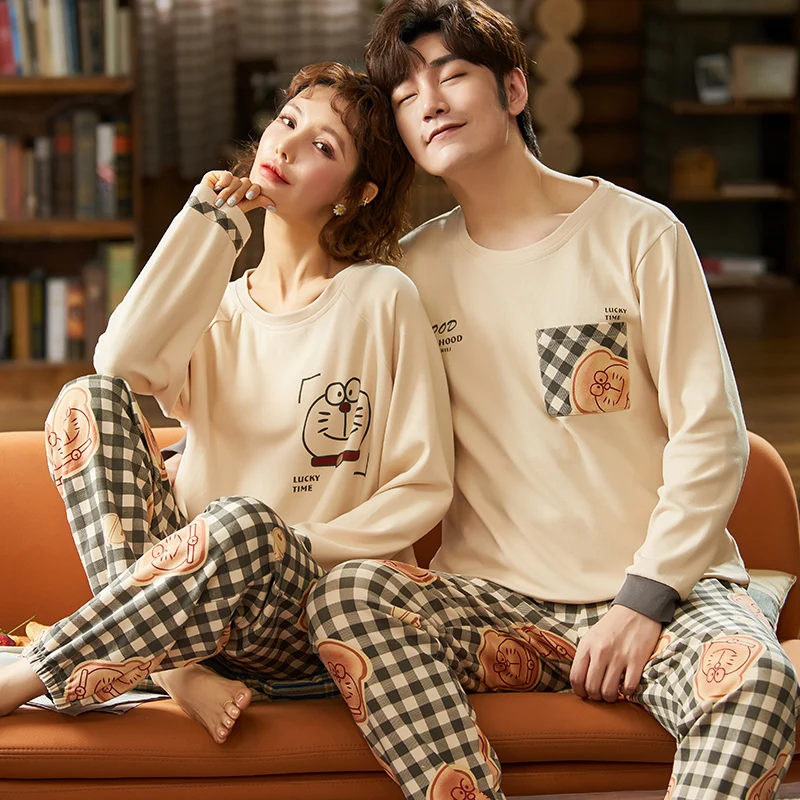 Одежда для сна пар женские шелковые атласные пижамные комплекты пижама с длинным