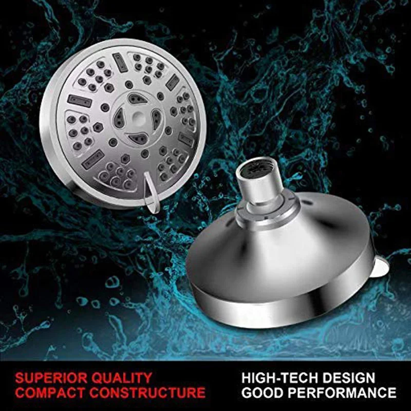 

High Pressure Showerhead Multi-Functional Shower Head Multiple Spray Settings Bathroom High Flow Shower Head J99Store