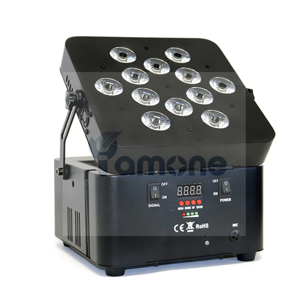 1 шт./лот 12 шт. * 18 Вт 6 в RGBWA + УФ батарея беспроводной DMX512 светодиодный Par свет