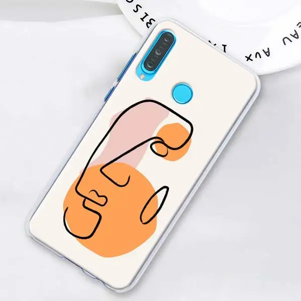 Забавный чехол для телефона с абстрактным рисунком лица Матисс для huawei P20 Lite P20 P30 Pro P9 P10 Lite P Smart Plus Твердый Чехол - Цвет: H03