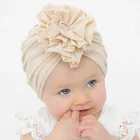 Милая детская шапочка, Солнцезащитная шапочка для девочек, детские хлопковые индийские шапки, плиссированная шапочка для новорожденных, шапочка с цветочным узором для малышей, Детские аксессуары для волос
