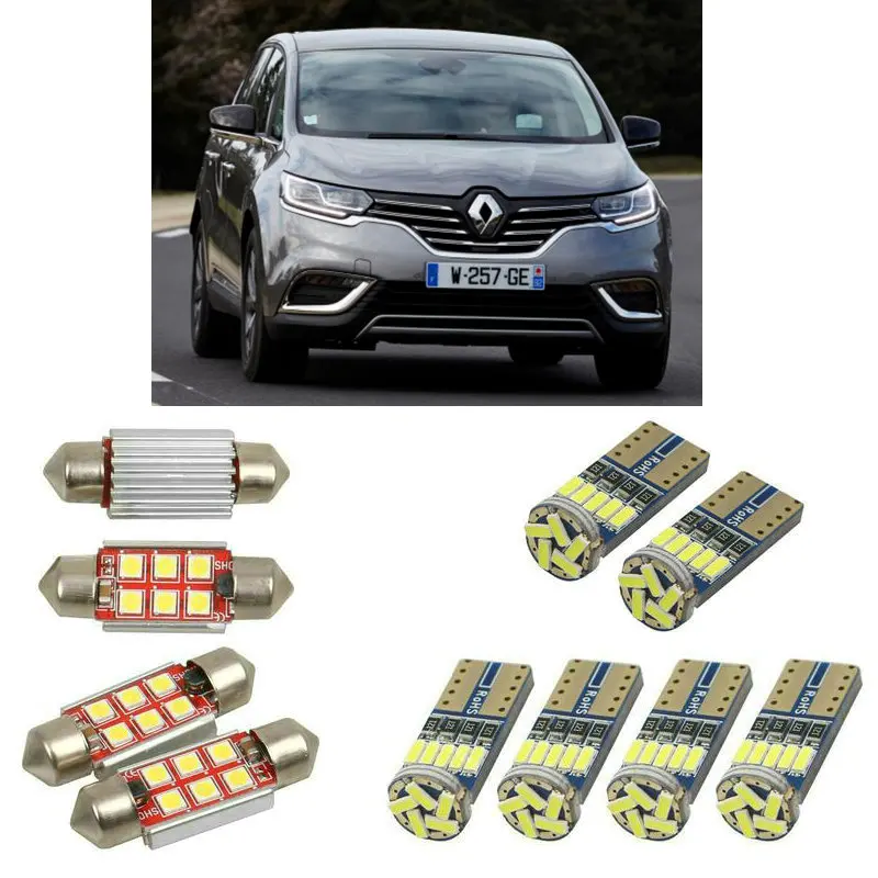 

Внутренний светодиодный автомобильный светильник s для Renault espace 5 jr minivan 2015 автомобильные аксессуары фонарь для багажника светильник номерн...