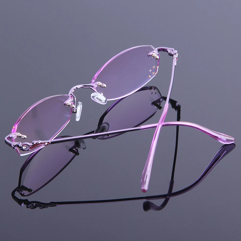 Очки для чтения женские Модные оптические аксессуары без оправы работы за