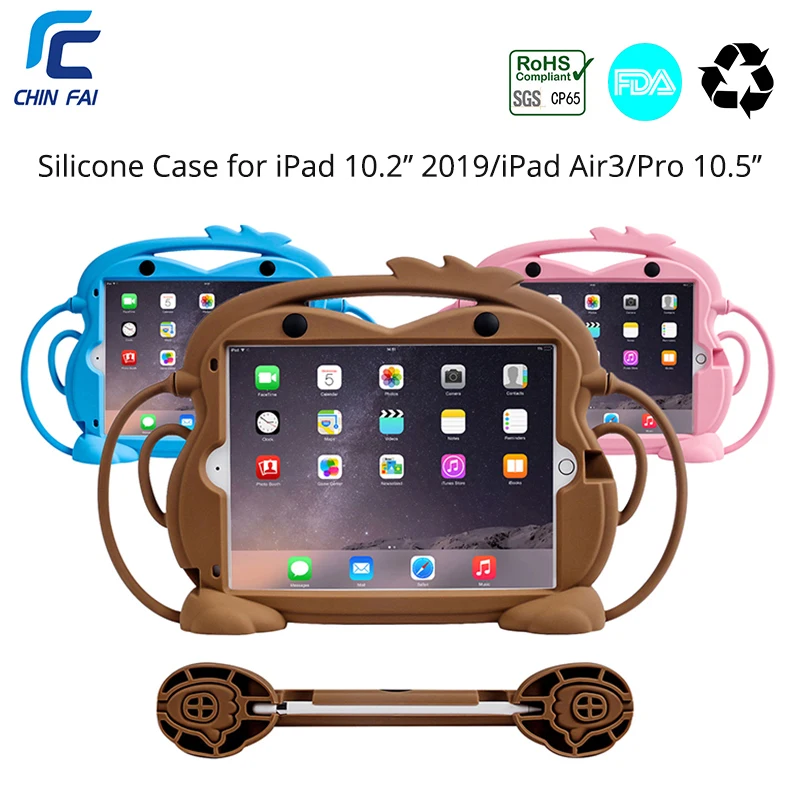 Силиконовый чехол для нового iPad 7 10 2 дюйма 2019 ударопрочный моющийся защитный