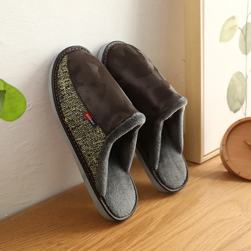 

Новинка Осень-зима, льняные тапочки для женщин, домашняя хлопковая и льняная Бесшумная хлопковая обувь для пары